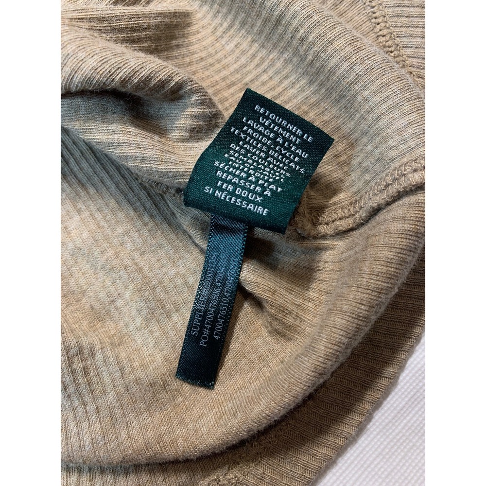 Lauren Ralph Lauren 1/4 Zip Sweater Womens Size lX Brown Long Sleeve‎ Shirt- EUC - Picture 7 of 7